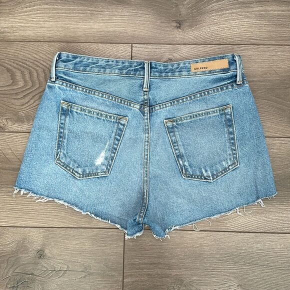 GRLFRND Cindy Button-Fly Distressed Blue Jean Cut Off‎ Shorts Size 28 - Picture 3 of 13
